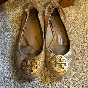 Tory Burch Women's Metallic Gold Flats